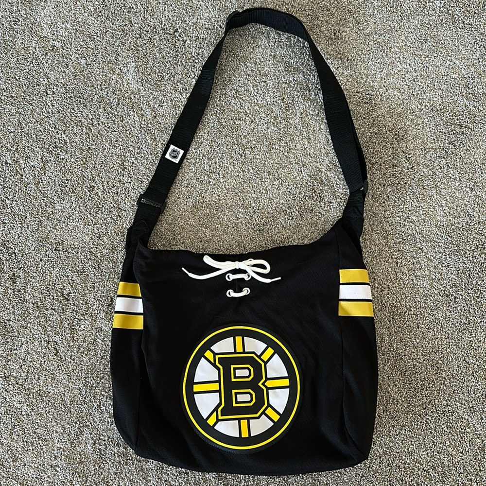 Boston Bruins jersey crossbody/shoulder bag/tote bag